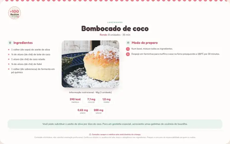 Receita APLV do carrossel inferior 4: Bombocado de coco
